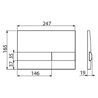 Кнопка смыва AlcaPlast для инсталляции чёрная M1718